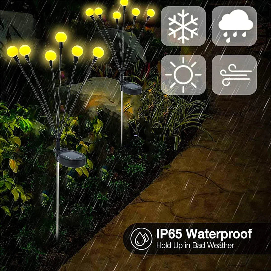 Modern™ Solar Powered Firefly Garden Light ( Buy 1 Get 1 Free )